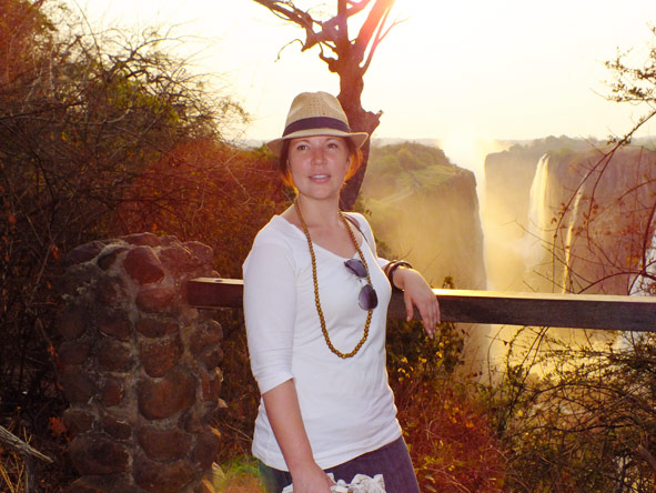 Mary Keet - sunset at Vic Falls